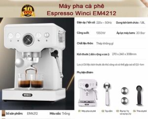 Winci_EM4212 Máy pha cà phê Espresso Winci EM4212 giá rẻ máy tốt phù hợp cho quán cà phê